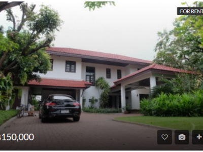House, For rent, 150,000 THB, 3 bedrooms, 500 sqm